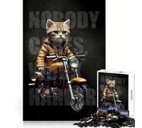 Nobody Cares Work Harder Hard Jigsaw Puzzle for Adults 1000 Pieces Solid Logic Toy Simple Fun Precision Cut (50x75cm)