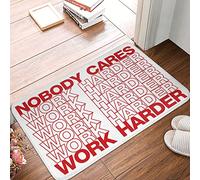 Nobody Cares Work Harder, Runners Reversible Outdoor Patio Funny Bath