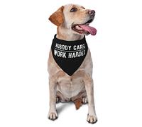 Nobody Cares Work Harder Spring Dog Bandanas Boy Bulk Puppy Kerchief Adjustable Soft Triangle Bibs Accessories for Small Medium Large Dogs Cats White