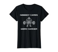 Nobody Cares Work Harder Value Graphic T-Shirt, Women, Black, XS