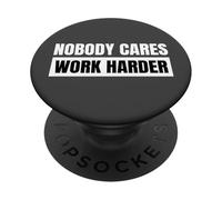 Nobody Cares Work Harder Weightlifting Gym Men Gym Fitness PopSockets Adhesive PopGrip