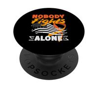 Nobody Fights Alone ADHD Awareness American Flag Patriotic PopSockets Adhesive PopGrip