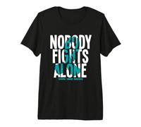 Nobody Fights Alone Cervical Cancer Awareness Premium T-Shirt