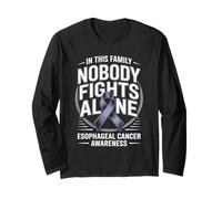 Nobody Fights Alone Esophageal Cancer Awareness Long Sleeve T-Shirt