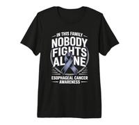 Nobody Fights Alone Esophageal Cancer Awareness Premium T-Shirt