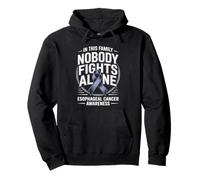 Nobody Fights Alone Esophageal Cancer Awareness Pullover Hoodie