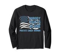 Nobody Fights Alone Prostate Cancer Warrior Light Blue Long Sleeve T-Shirt