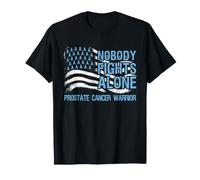 Nobody Fights Alone Prostate Cancer Warrior Light Blue T-Shirt