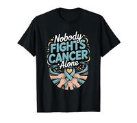 Nobody Fights Cancer Alone Oncologist Oncology Care Value Graphic T-Shirt, Men, Black, M