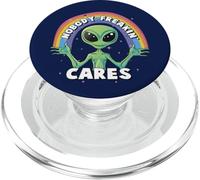Nobody Freakin' Cares Aliens UFO Exist PopSockets PopGrip for MagSafe