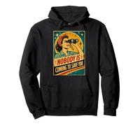 Nobody is Coming to Save You Retro Style Pullover Hoodie