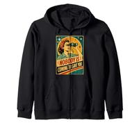 Nobody is Coming to Save You Retro Style Zip Hoodie