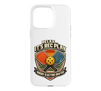 Nobody Is Getting Drafted Funny Pickleball Humor Retro Case for iPhone 15 Pro Max