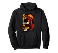 Nobody Is Illegal on Stolen Land Design Pullover Hoodie