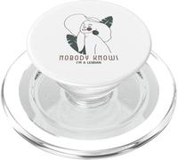 Nobody Knows I'm A Lesbian (Funny Gay LGBTQ Statement) PopSockets PopGrip for MagSafe