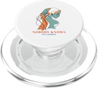 Nobody Knows I'm A Lesbian (Funny LGBTQ Gay Statement) PopSockets PopGrip for MagSafe