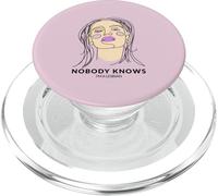 Nobody Knows I'm A Lesbian (LGBTQ Gay Outing Statement) PopSockets PopGrip for MagSafe