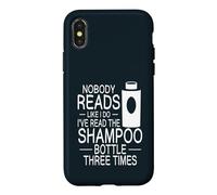 Nobody Reads Like I Do Shampoo Bottle Three Times Reading Case for iPhone X/XS