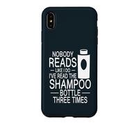 Nobody Reads Like I Do Shampoo Bottle Three Times Reading Case for iPhone XS Max