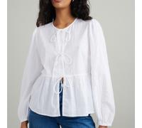 Nobody's Child Bernice Cotton-Cloqué Blouse - UK 16