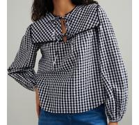 Nobody's Child Bridy Gingham Seersucker Blouse - UK 6