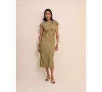 Nobody's Child Checked Midi Skater Dress Green