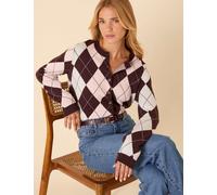 Nobody's Child Cotton Rich Argyle Cardigan Multi