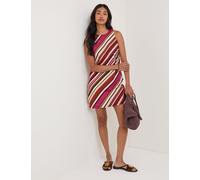 Nobody's Child Cotton Rich Striped Mini Shift Dress Brown