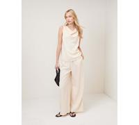 Nobody's Child Cowl Neck Relaxed Vest Top Cream