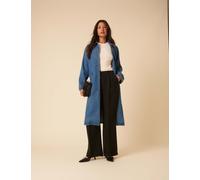 Nobody's Child Denim Collared Longline Trench Coat Denim