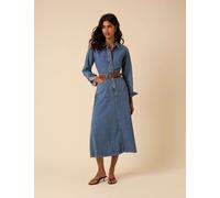 Nobody's Child Denim Midi Shirt Dress Blue