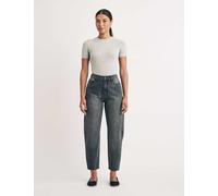 Nobody's Child High Waisted Barrel Leg Jeans Black