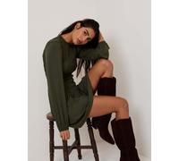 Nobody's Child Jersey Shirred Mini Waisted Dress Green