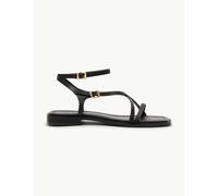Nobody's Child Leather Square Toe Strappy Sandals Black