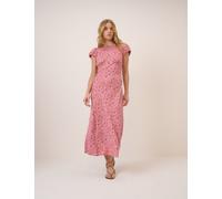 Nobody's Child Printed Round Neck Midi Tea Dress Pink