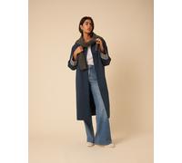 Nobody's Child Pure Cotton Checked Trim Car Coat Blue