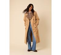 Nobody's Child Pure Cotton Longline Trench Coat Camel