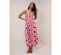 Nobody's Child Pure Cotton Midi Waisted Dress Pink