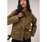 Nobody's Child Pure Cotton Relaxed Utility Jacket Brown