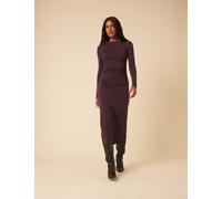 Nobody's Child Ruched Midi Bodycon Dress Purple
