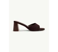 Nobody's Child Suede Block Heel Mules Brown