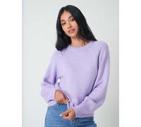Nobody's Child Textured Bow Back Relaxed Jumper with Wool Purple