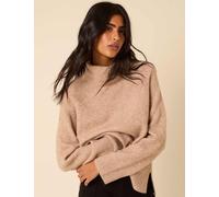 Nobody's Child Textured Roll Neck Jumper With Wool Beige
