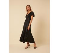 Nobody's Child V-Neck Midaxi Waisted Dress Black