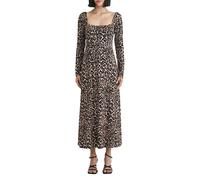 Nobody's Child Women's Aidie Leopard Print Midi Dress - Brown - Brown - 8 UK - 95% Eco Vero Viscose/5% Elastane