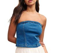 Nobody's Child Women's Brompton Denim Bandeau Top - Blue - Blue - 8 UK