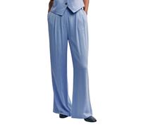Nobody's Child Women's Wide Leg Tailored Trousers - Blue - 12 UK - Blue - 100% Mixed