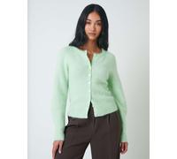 Nobody's Child Wool Blend Crew Neck Cardigan Green