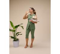 Nobody's Child X Louise Thompson Cotton-Rich Spot Print Capri Trousers Green