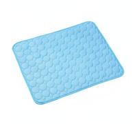 nobooao Dog Cooling Mat Large 70 × 55 cm, Glacier Blue Gel-Free Ice-Silk Cooling Pad - Machine-Washable, Waterproof Summer Pet Cool Bed for Dogs & Cats (Multiple Sizes) (L)